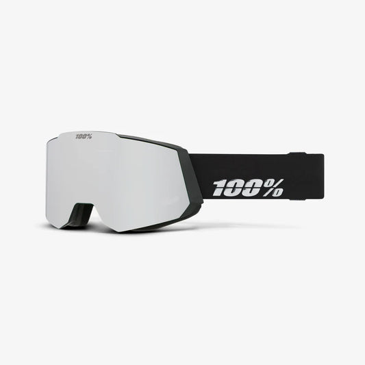 Ochelari schi 100% - SNOWCRAFT HiPER Black Silver-Mirror Silver Lens
