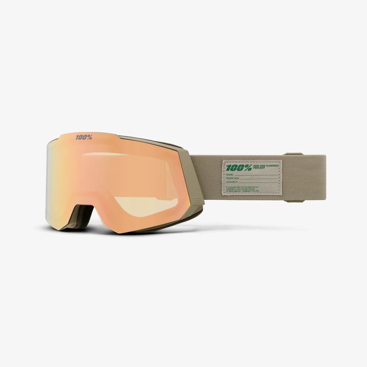Ochelari schi 100% - SNOWCRAFT HiPER Goggle Cement - Mirror Copper Lens