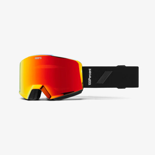 Ochelari schi 100% - NORG HiPER Black Red-Mirror Red Lens