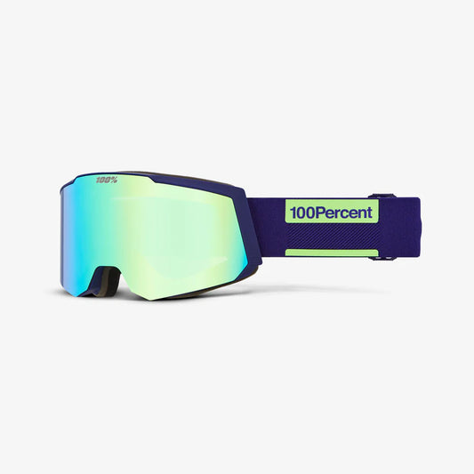 Ochelari schi 100% - SNOWCRAFT S HiPER - Eggplant - Mirror Green Lens