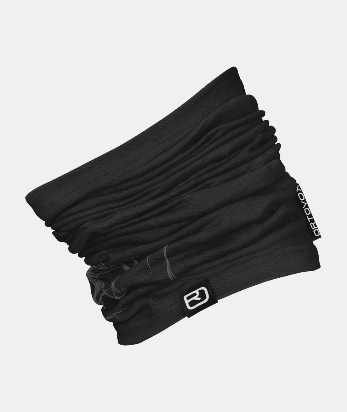 Ortovox 120 Tec Logo Black Raven Neck Tube Merino Multisport Unisex