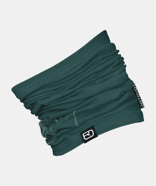 Ortovox 120 Tec Logo Dark Pacific Neck Tube Merino Multisport Unisex