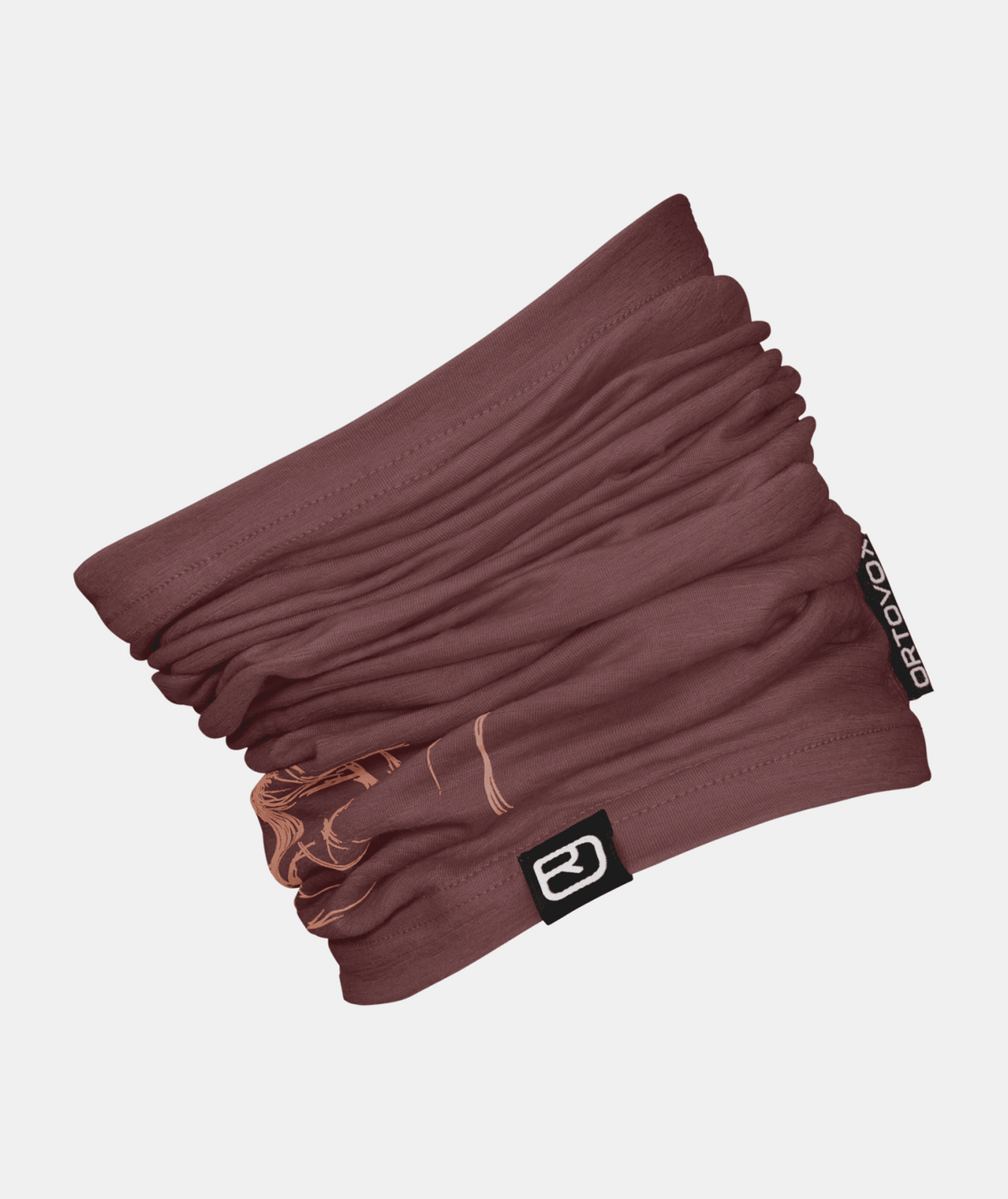 Ortovox 120 Tec Logo Mountain Rose Neck Tube Merino Multisport Unisex