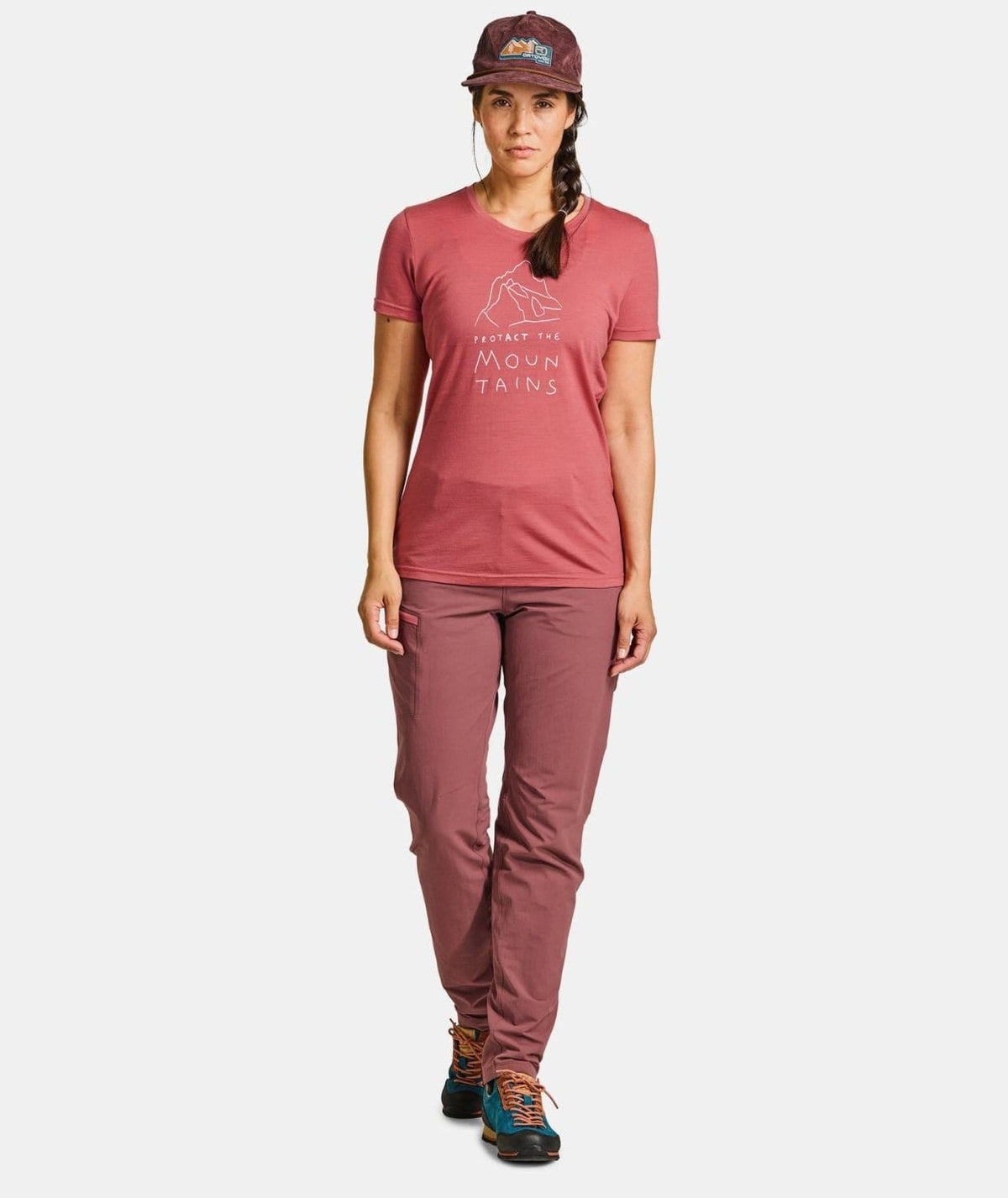 Ortovox 150 Cool MTN Protector Wild Rose Tricou Merino Multisport Femei