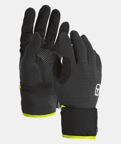 Ortovox Merino Fleece Grid Cover Black Raven Manusi Multisport Barbati