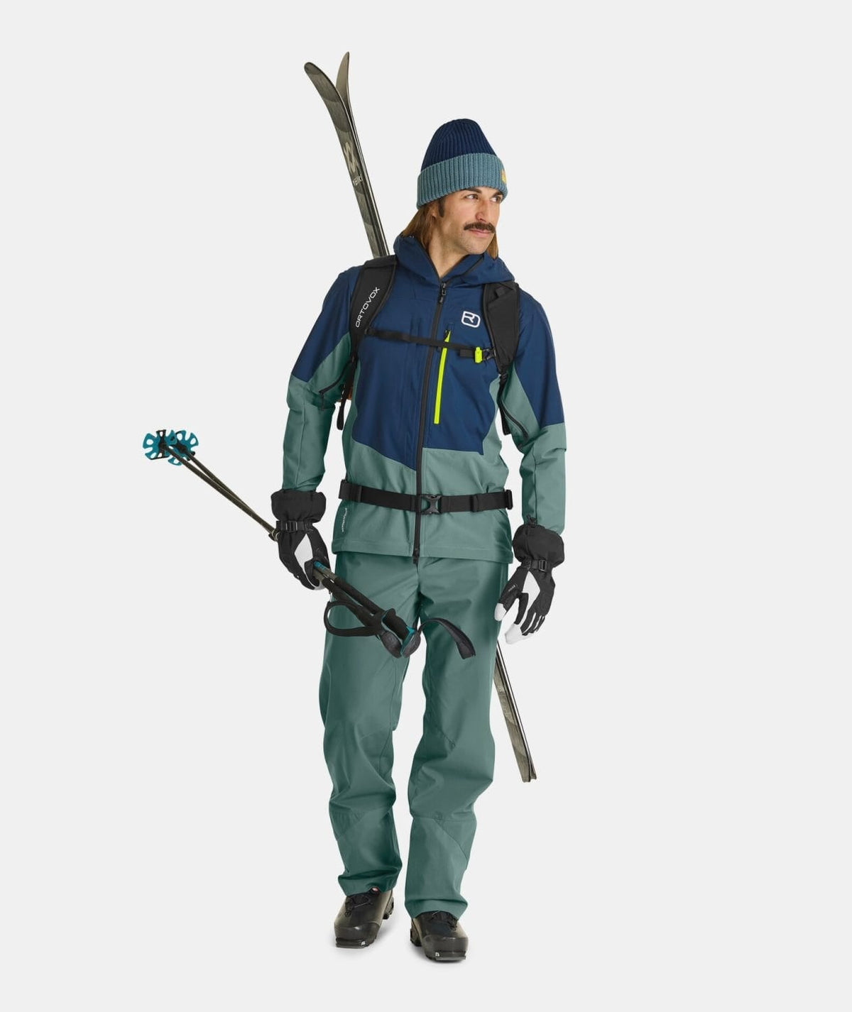 Ortovox Merino Freeride Wild Herbs Manusi Ski Barbati
