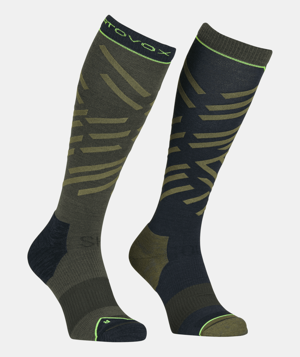 Ortovox Ski Tour Long Dark Wild Herbs Sosete Merino Ski Barbati