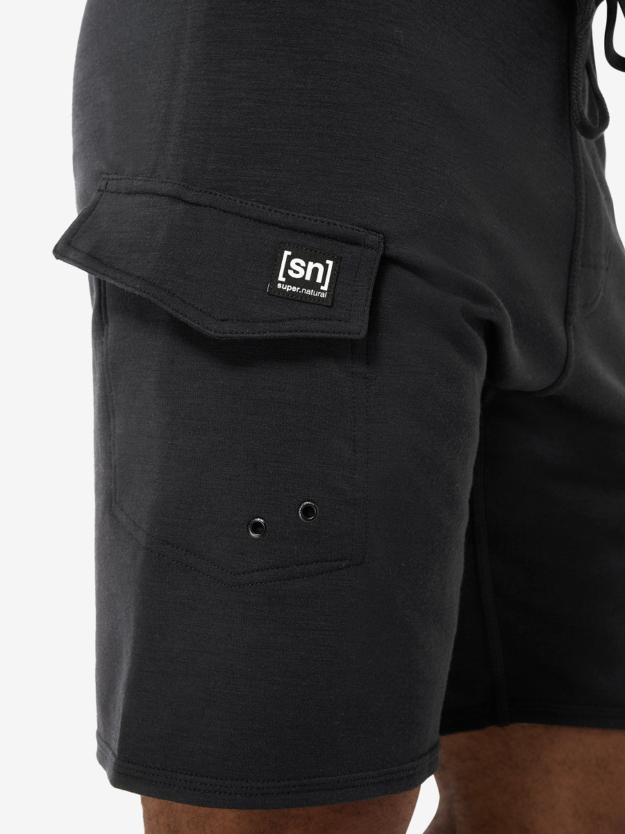 Pantaloni scurti barbati cu merino SN-SUPERNATURAL - M UNIVERSAL Jet Black
