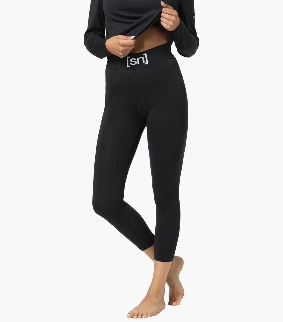 Pantaloni de corp dama SN super.natural W TUNDRA175 TIGHT 3 4 Jet Black