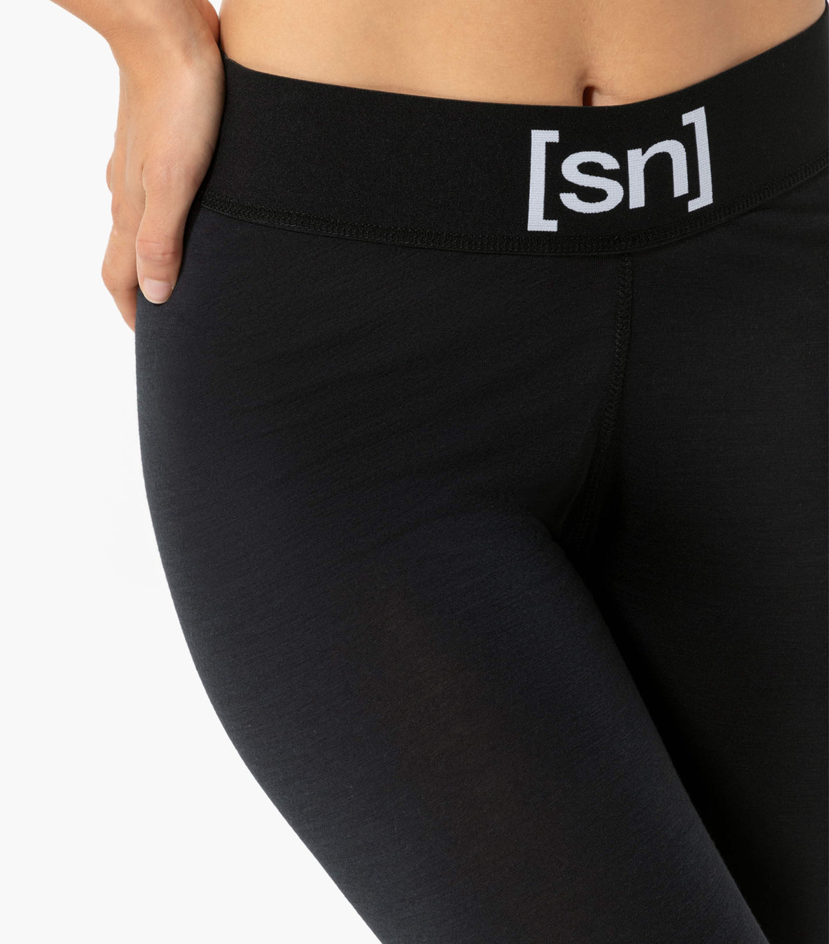 Pantaloni de corp dama SN super.natural W TUNDRA175 TIGHT 3 4 Jet Black