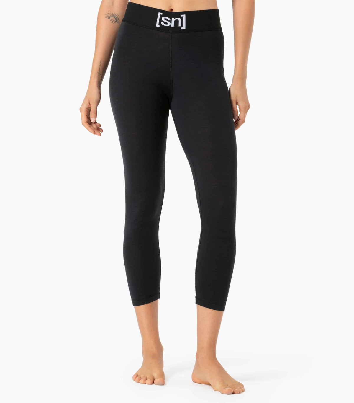 Pantaloni de corp dama SN super.natural W TUNDRA175 TIGHT 3 4 Jet Black