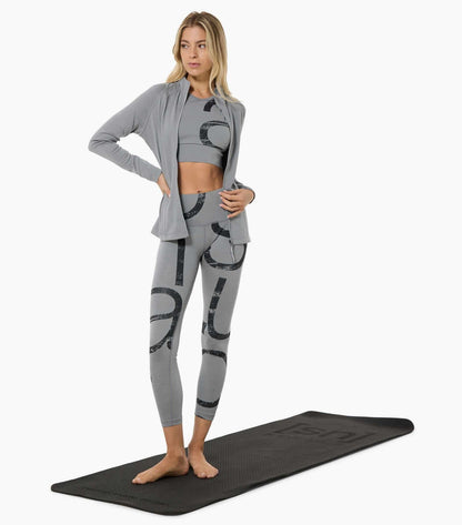 Pantaloni de corp dama SN super.natural W CAPITAL LOGO TIGHTS Cashmere Grey Melange Jet Black