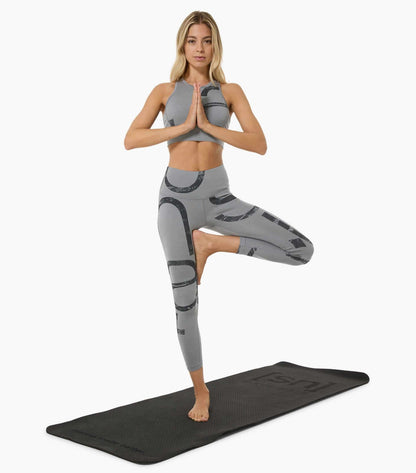 Pantaloni de corp dama SN super.natural W CAPITAL LOGO TIGHTS Cashmere Grey Melange Jet Black