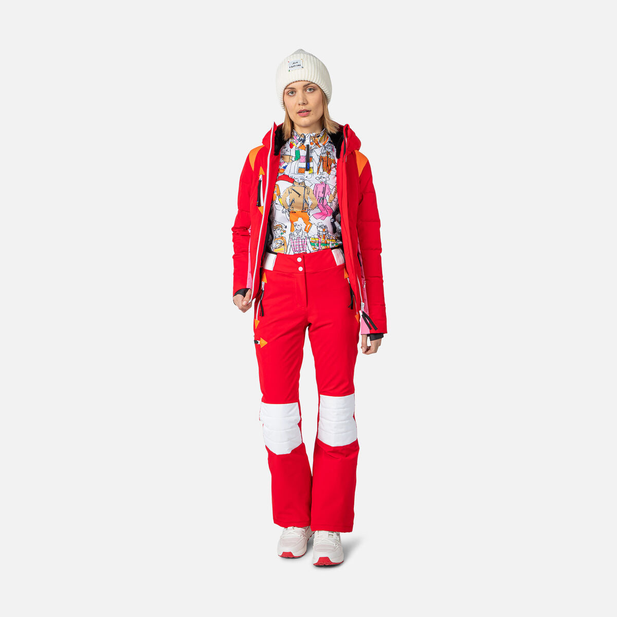 Pantaloni schi dama Rossignol JCC W PILOT STR - Red