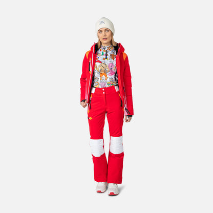 Pantaloni schi dama Rossignol JCC W PILOT STR - Red