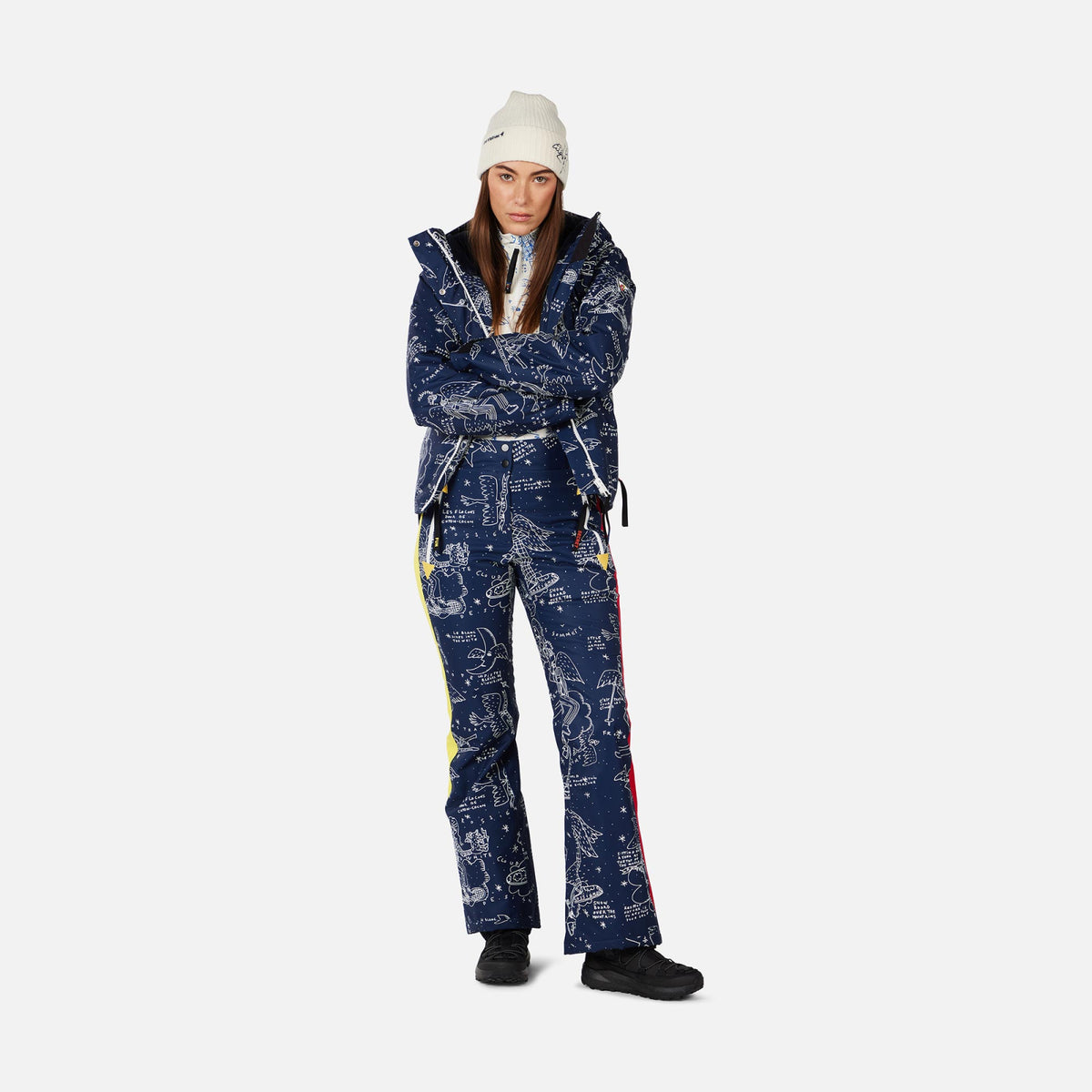 Pantaloni schi dama Rossignol JCC - W Sublim Snow angels cosmic print