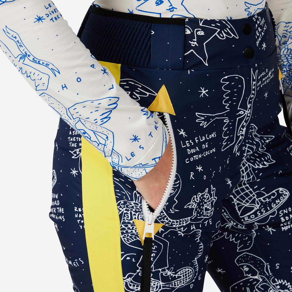 Pantaloni schi dama Rossignol JCC - W Sublim Snow angels cosmic print