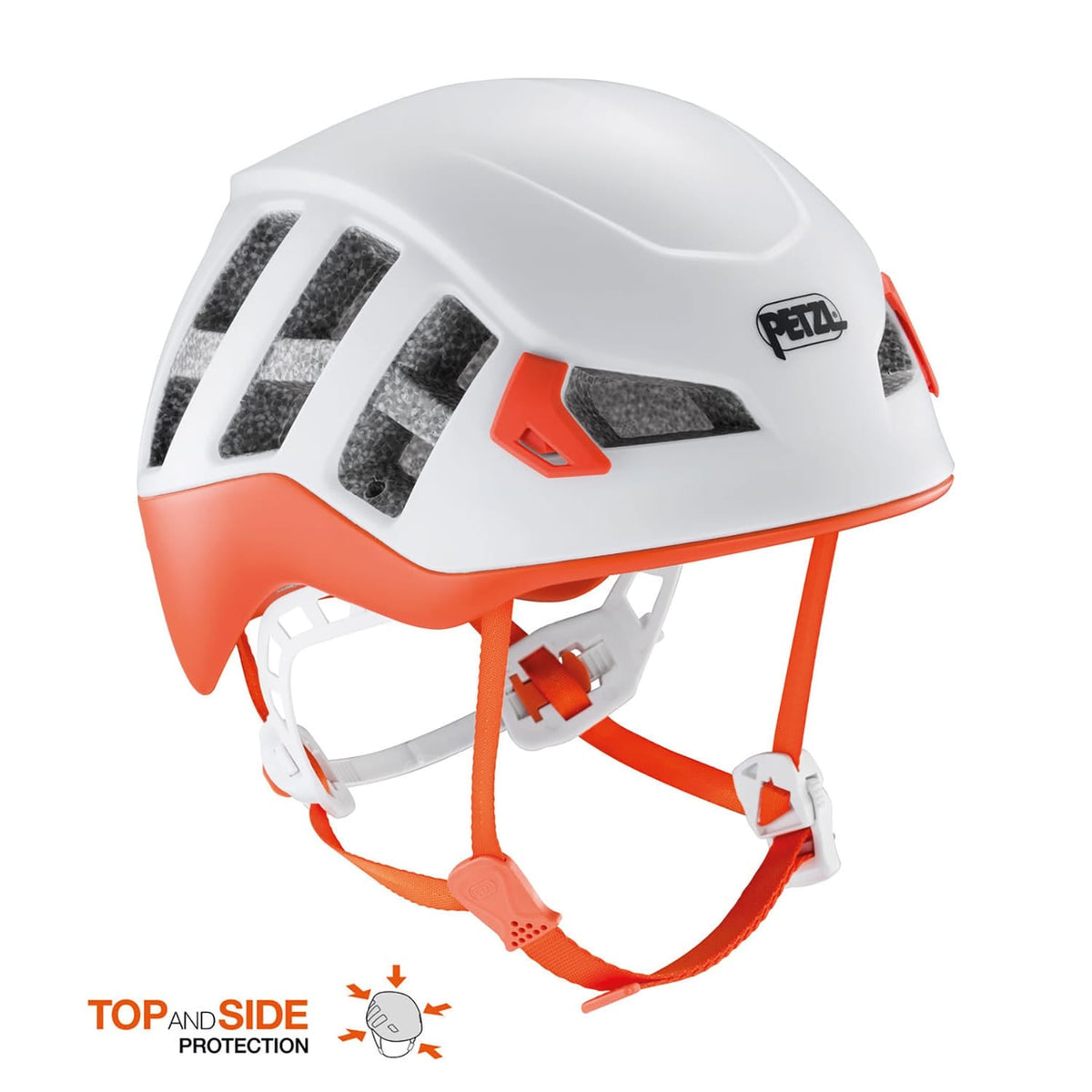 Petzl Meteor White   Red Orange Casca Alpinism