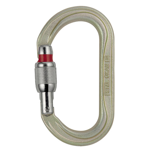 Petzl Oxan Screw-Lock Gold Carabiniera Ovala Filet