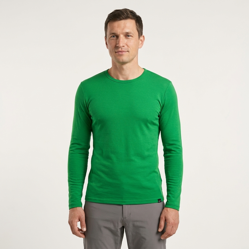 Bluză bărbați Merinito 100% Lână Merinos 150g Verde