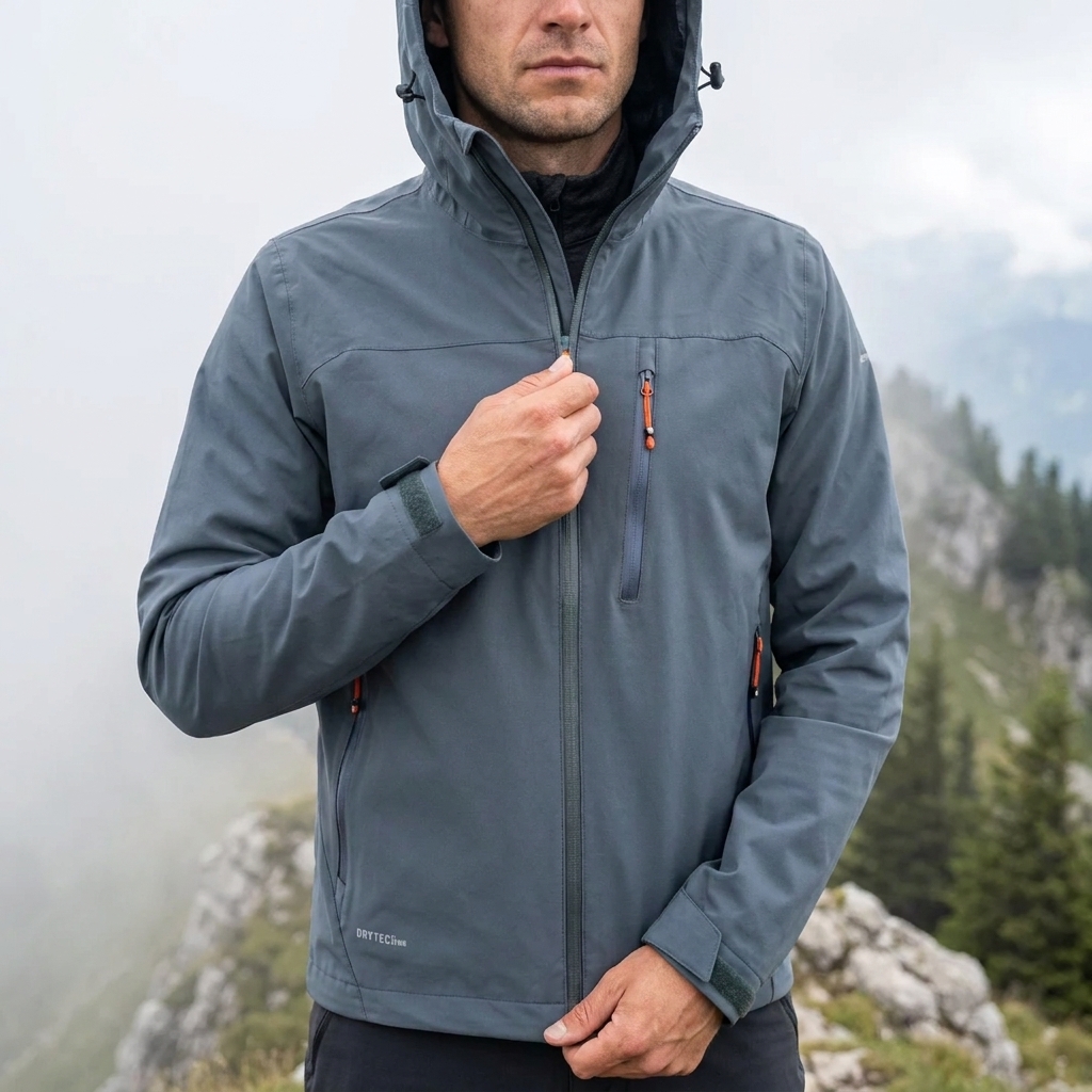 Geacă Hardshell Bărbați Impermeabilă 10.000 mm Sphere Pro KARL Gris/Lima