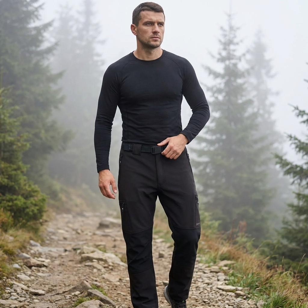 Pantaloni softshell barbati SPHERE PRO MADEIRA/ NEGRO-iarna