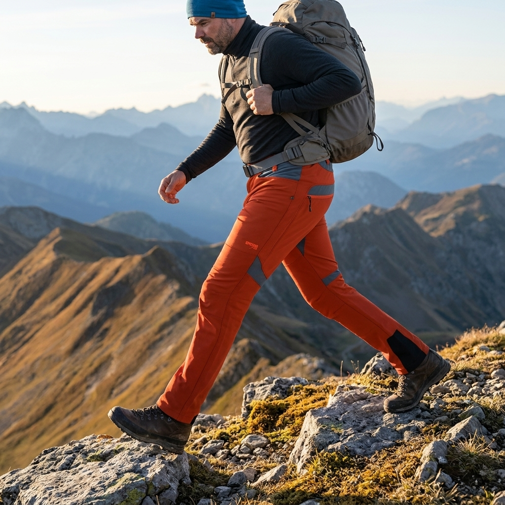 Pantaloni drumetie/trekking pentru bărbați 3 sezoane Sphere Pro Diavolo 2- Tierra/Roja