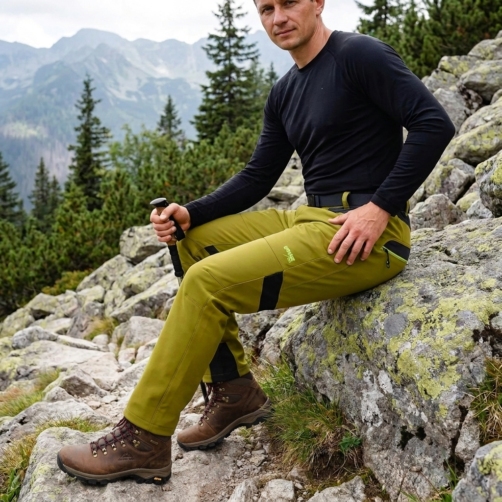 Pantaloni drumetie/trekking pentru bărbați 3 sezoane Sphere Pro Diavolo 2- Verde/Carbon