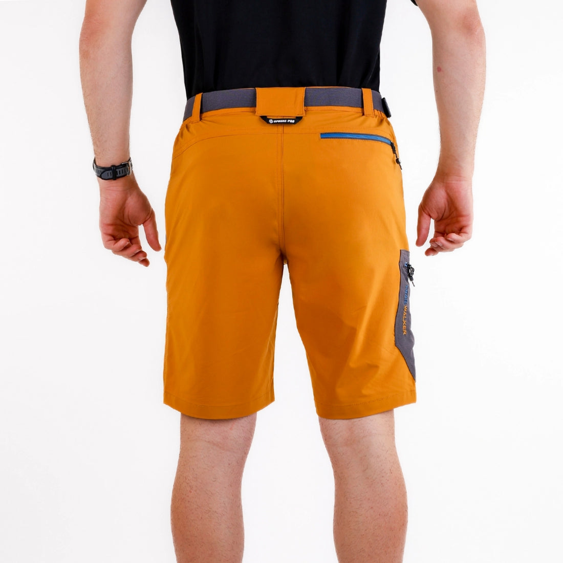 Pantaloni barbati scurți SpherePro HERO azafran/eban