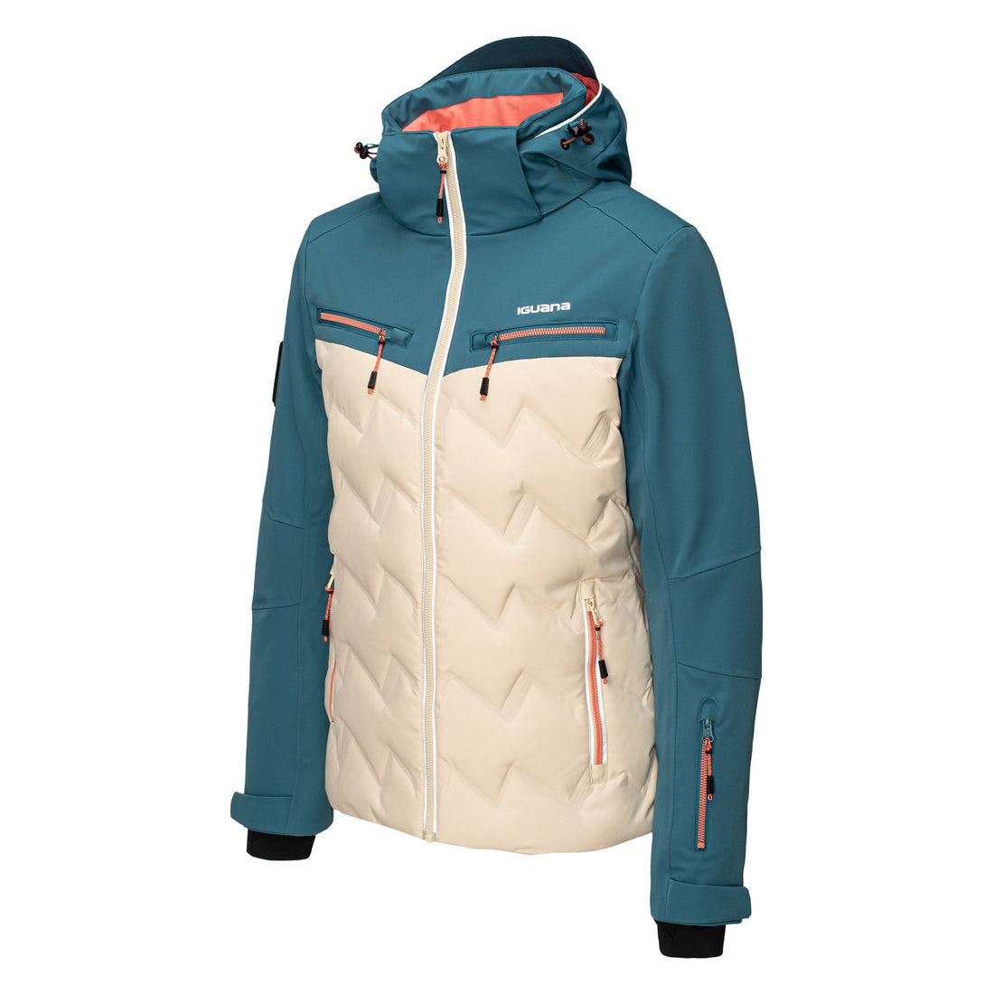 Jachetă Ski Femei IGUANA AMBLA Colonial Blue – Izolație Puf Hibrid | RECCO® | 4-WAY STRETCH | 10K/10K