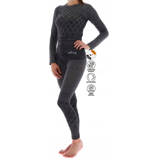 Set lenjerie termica femei VIKING PETRA BAMBOO GRAY