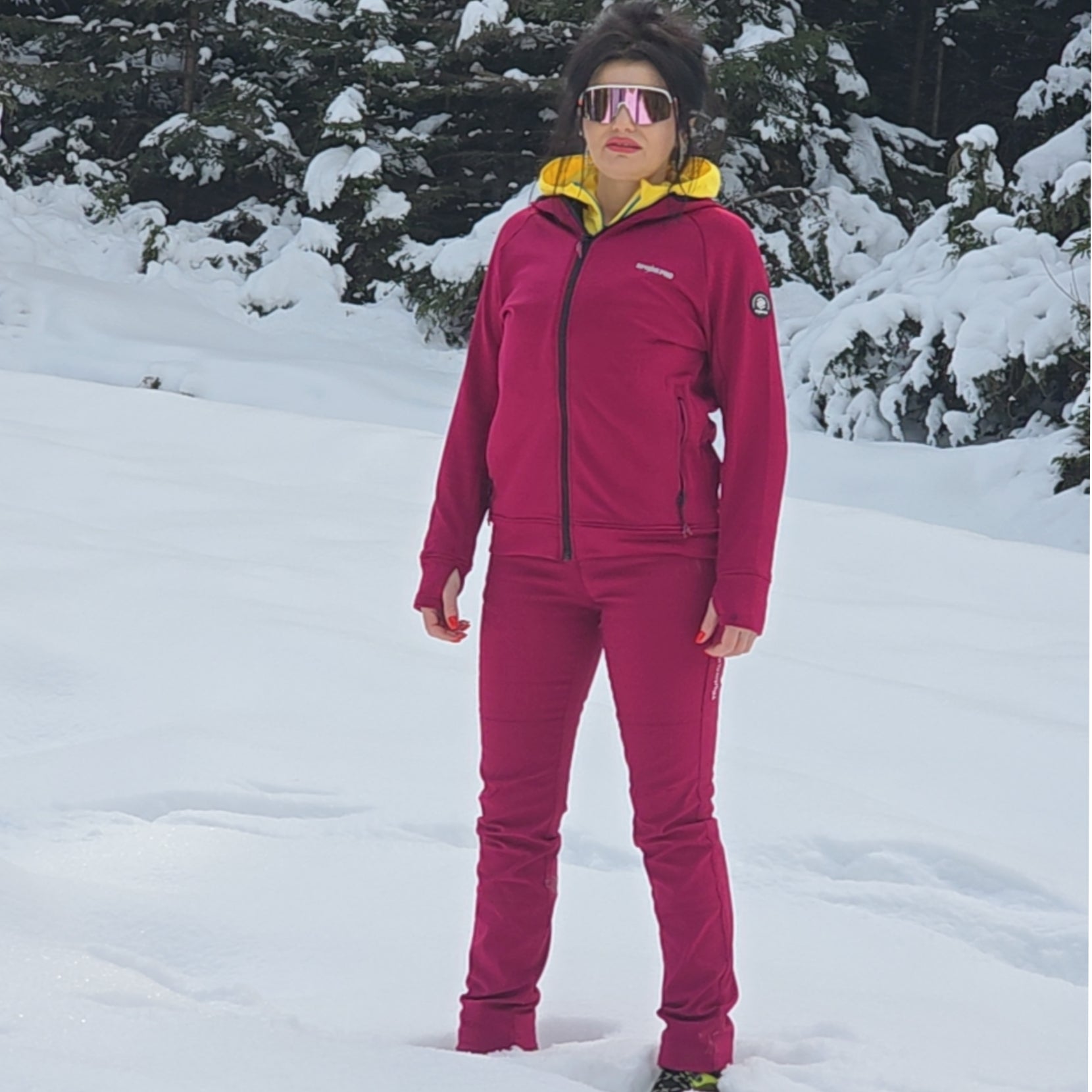 Pantaloni femei SPHERE PRO POLIANA ROJO/GRIS