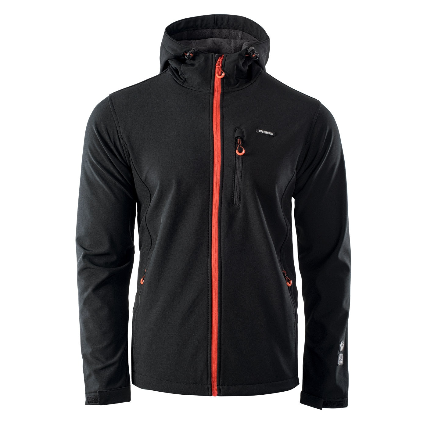Softshell barbati ELBRUS IVER Black/Spicy Orange – Jachetă Tehnică 3L