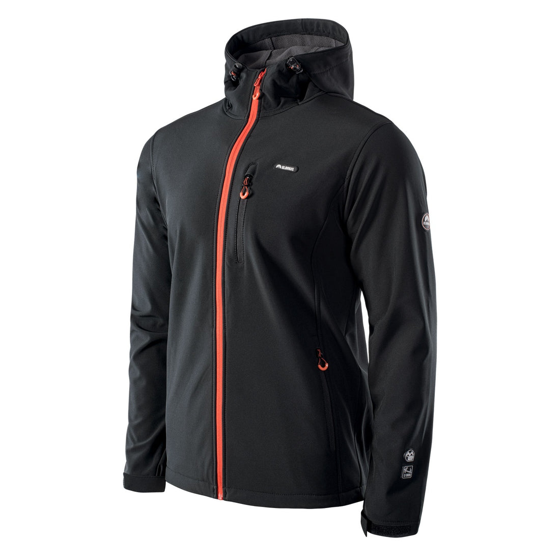 Softshell barbati ELBRUS IVER Black/Spicy Orange – Jachetă Tehnică 3L