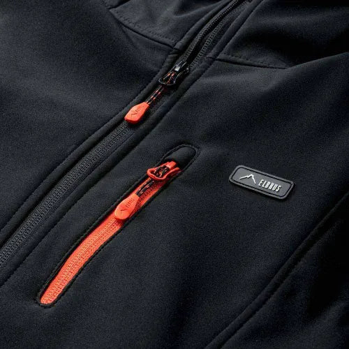 Softshell Femei ELBRUS IVER Black/Spicy Orange – Jachetă Tehnică 3L