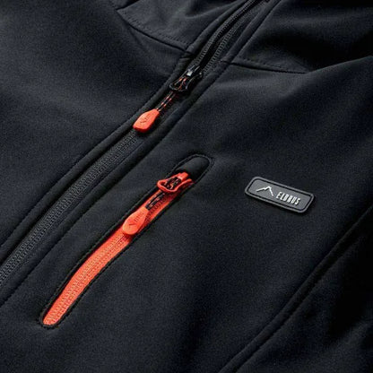 Softshell Femei ELBRUS IVER Black/Spicy Orange – Jachetă Tehnică 3L