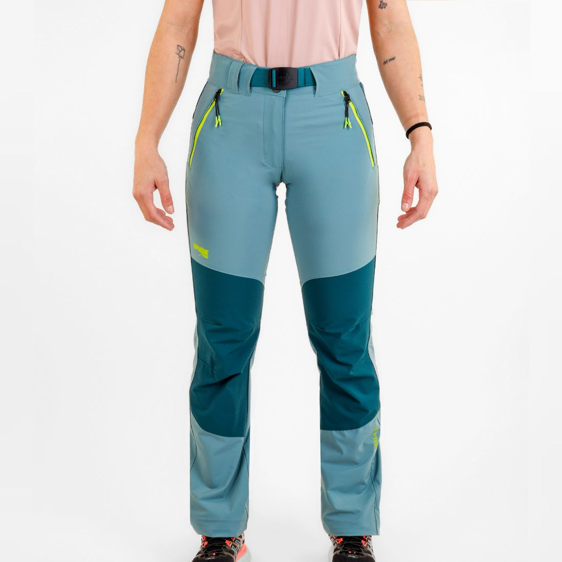 Pantaloni vara femei SpherePro Jenica azul mineral/lima