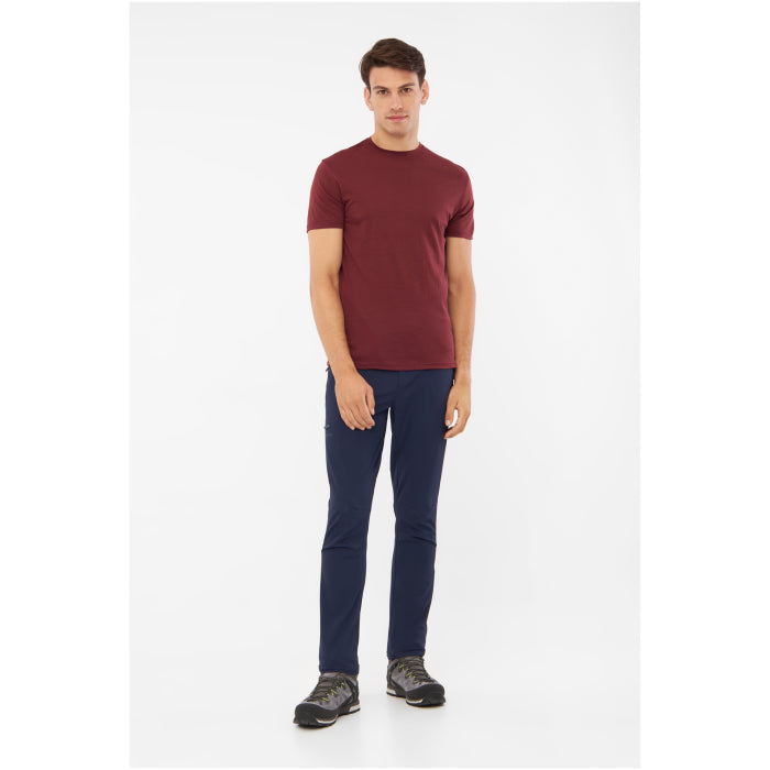 Tricou VIKING Salen Man Merino bărbătesc, bordo
