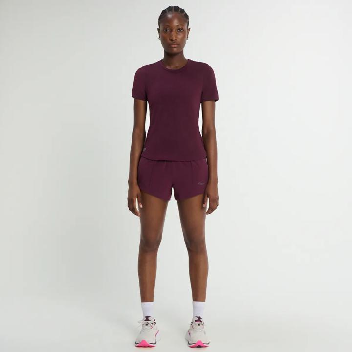 Saucony Stopwatch – Tricou Alergare Damă Mânecă Scurtă