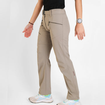 Pantaloni femei SpherePro Cindirella beige/nuez