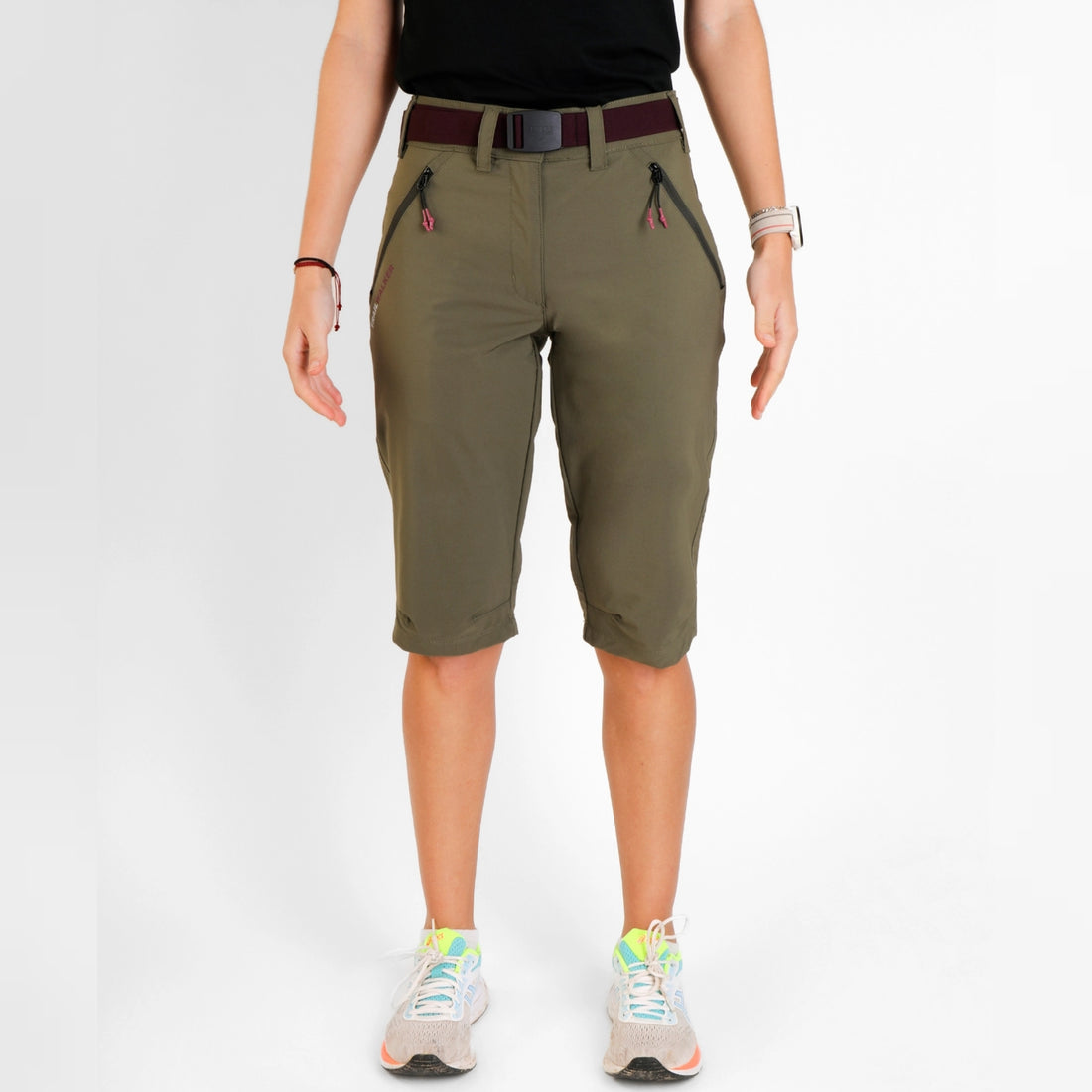 Pantaloni femei 3/4  Sphere Pro Melissa caza/oliva