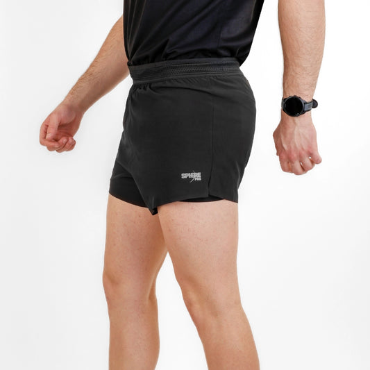 Șort 2în1 alergare montană trail SpherePro Zaid negro