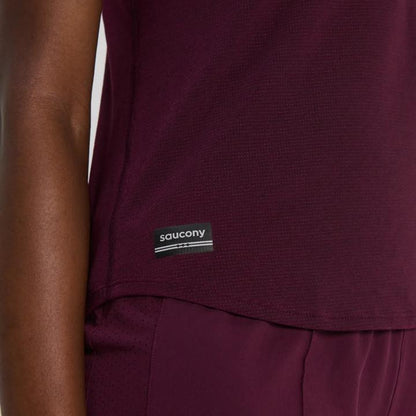 Saucony Stopwatch – Tricou Alergare Damă Mânecă Scurtă