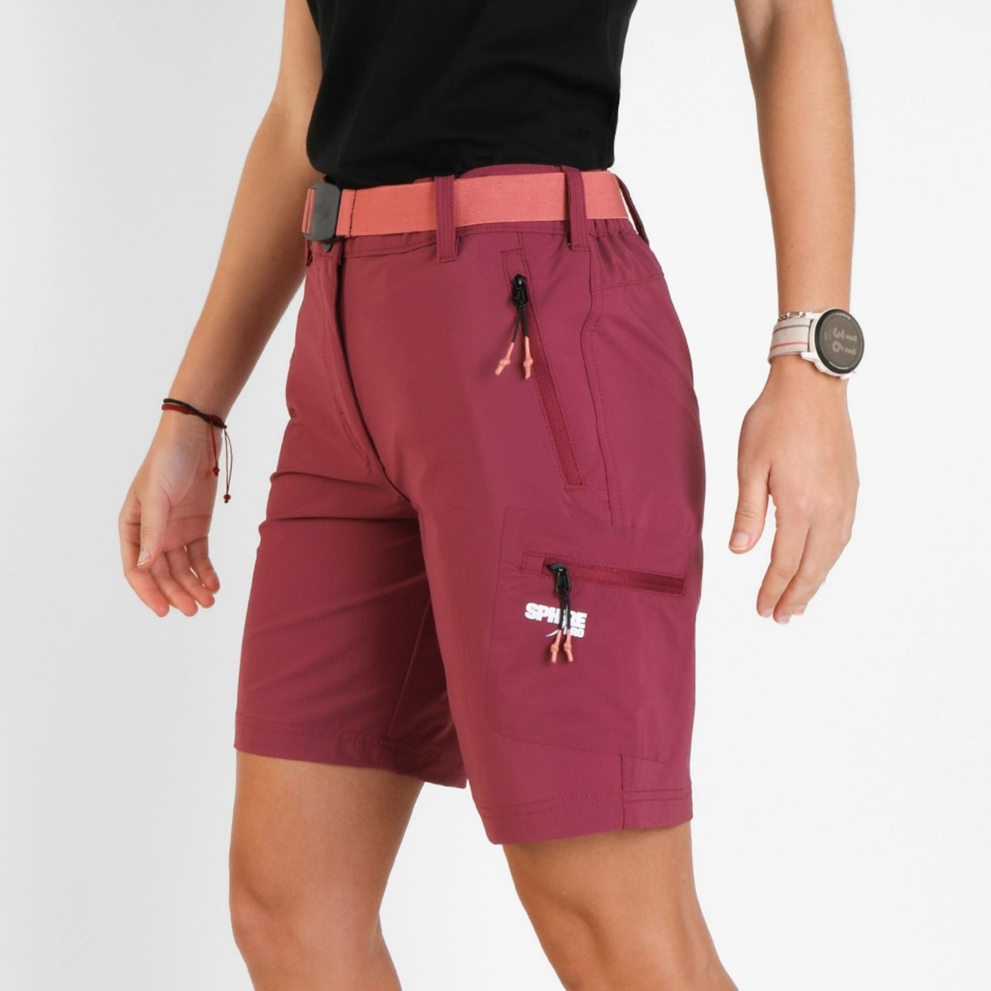 Pantaloni femei SpherePro Michela ciruela/rosa