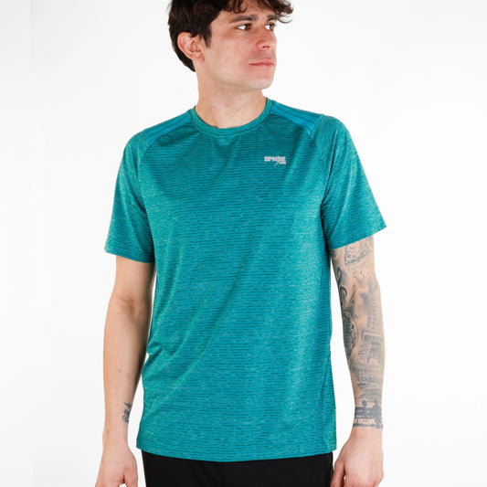 Tricou Tehnic Bărbați SpherePro Eitan – Running & Trekking, Verde Mixt