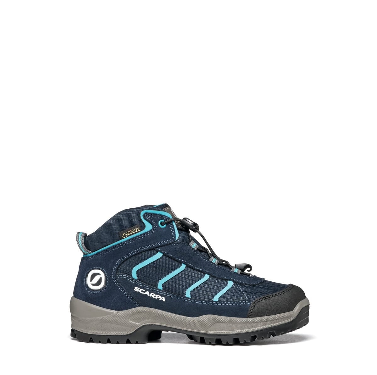 Scarpa Mistral Kid Gore-Tex Navy Turquoise Ghete Drumetie Copii
