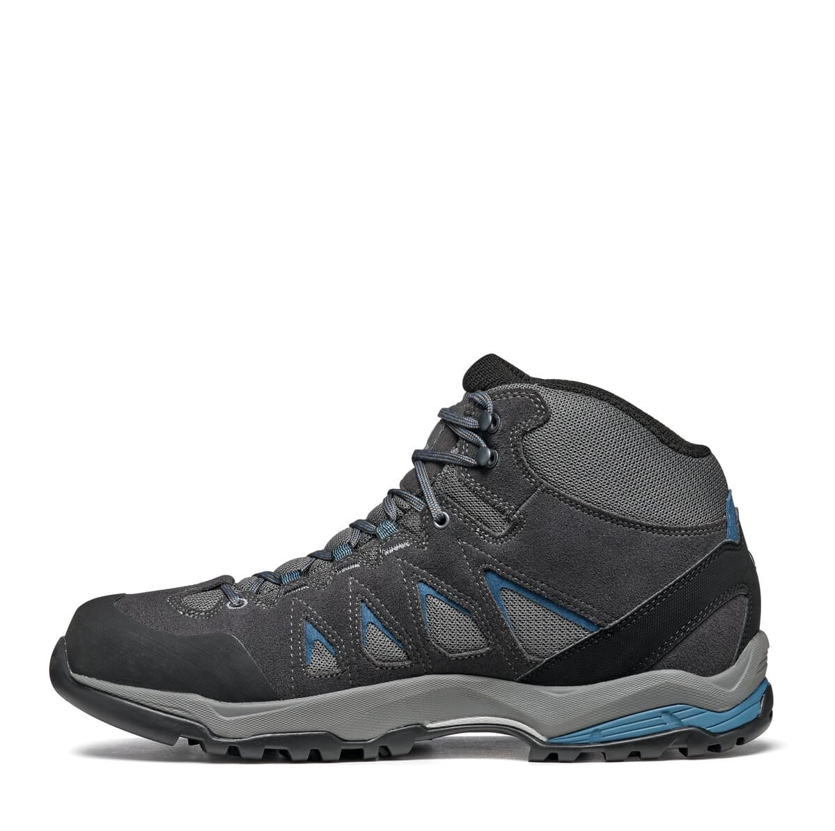 Scarpa Moraine Mid Gore-Tex Gray Storm Gray Lake Blue Ghete Drumetie Barbati