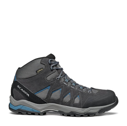 Scarpa Moraine Mid Gore-Tex Gray Storm Gray Lake Blue Ghete Drumetie Barbati