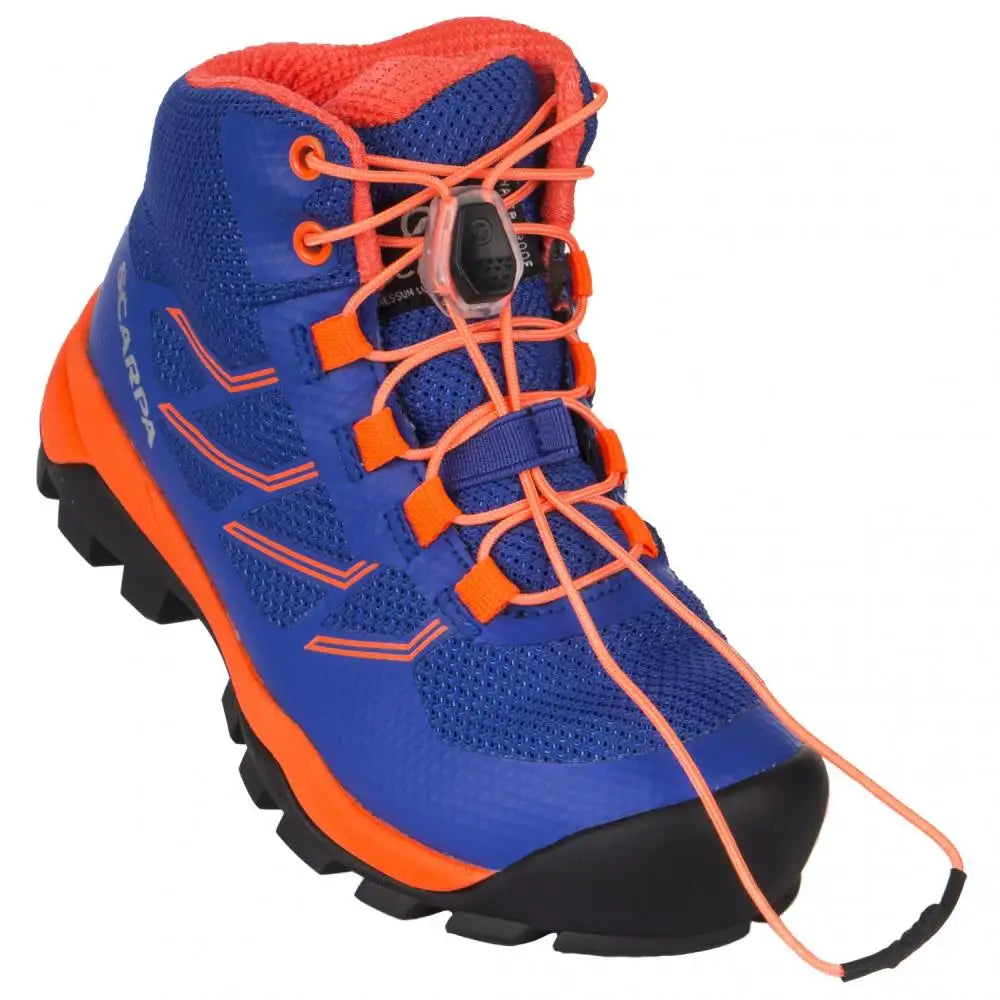 Scarpa Neutron Mid Kid Deep Blue Orange Fluo Ghete Drumetie Copii