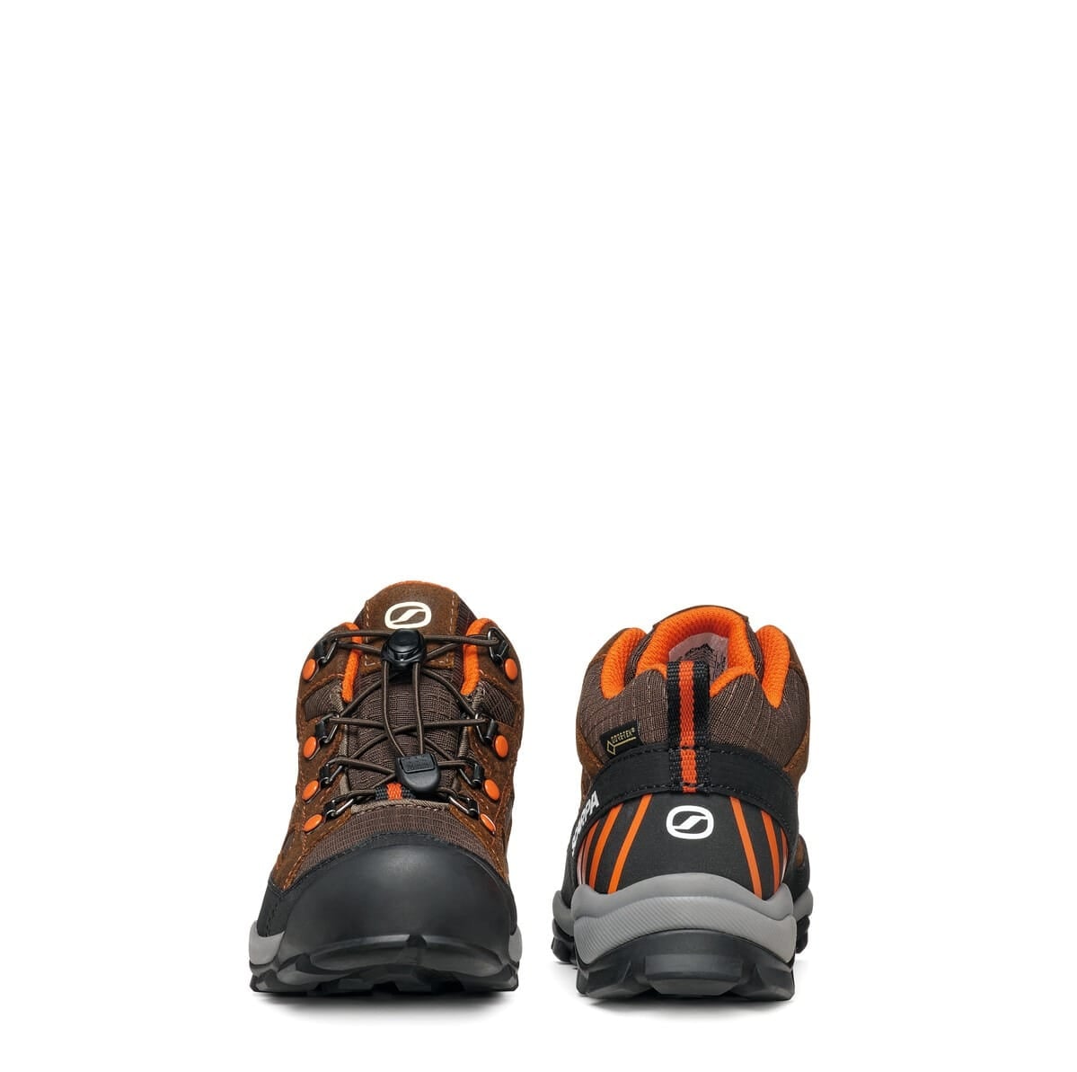 Scarpa Neutron Mid S Kid Gore-Tex Dark Brown Orange Ghete Drumetie Copii
